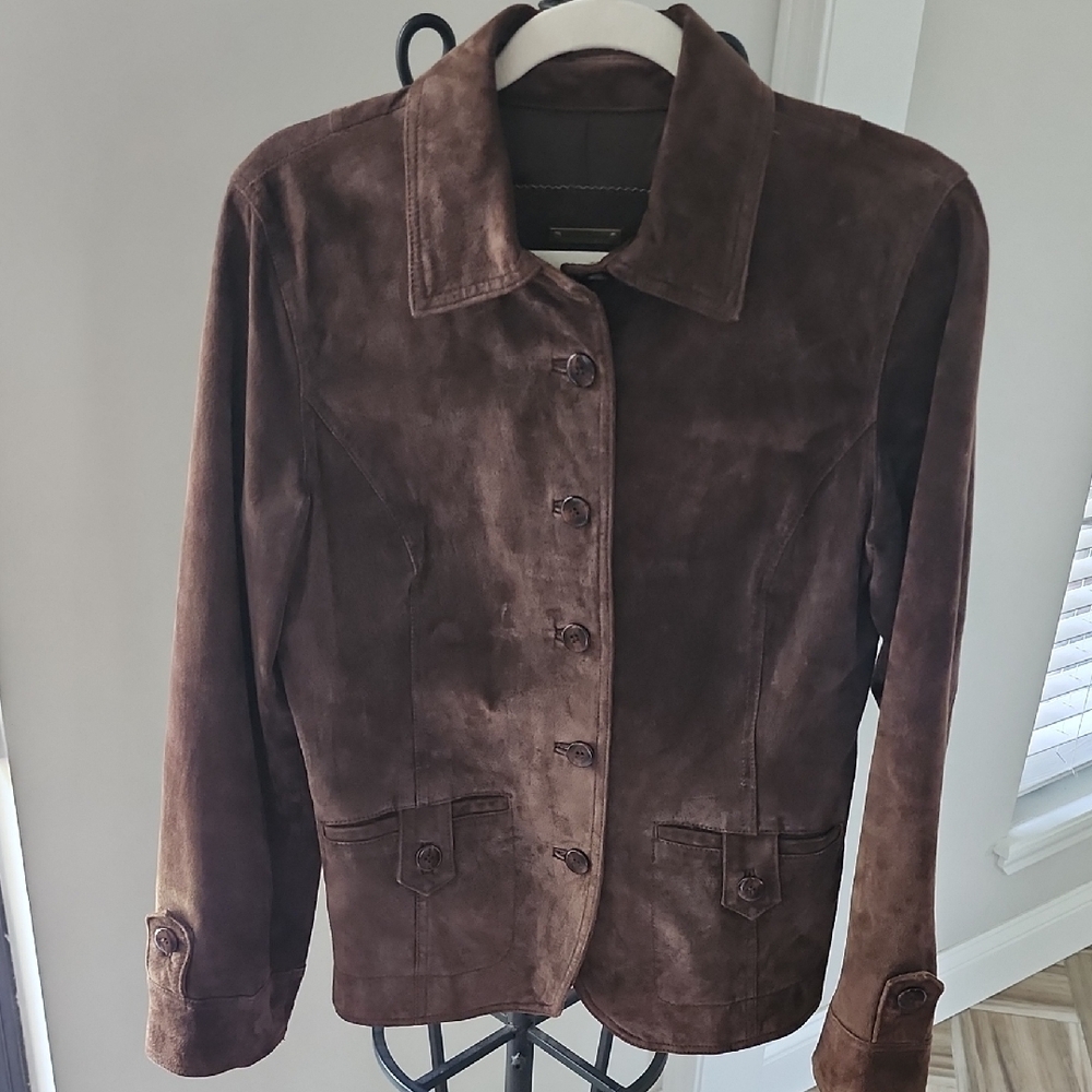 Chocolate Brown Corduroy Blazer with Structured Silhouette